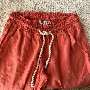 Roxy Linen Drawstring Pants